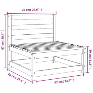 vidaXL Trädgårdssoffa utan armstöd 70x70x67 cm massivt douglasträ - Bild 8