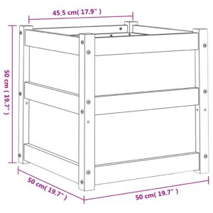 vidaXL Odlingslådor 2 st vit massiv furu - Bild 12