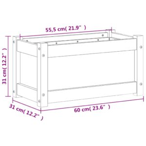 vidaXL Odlingslåda vaxbrun 60x31x31 cm massiv furu - Bild 11