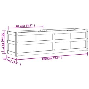 vidaXL Odlingslåda vaxbrun 180x50x50 cm massiv furu - Bild 11