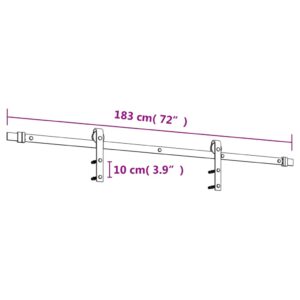 vidaXL Skjutdörr med beslag 85x210 cm massiv furu - Bild 12