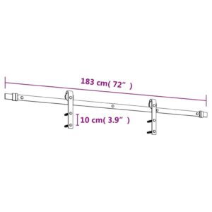 vidaXL Skjutdörr med beslag 85x210 cm massiv furu - Bild 12