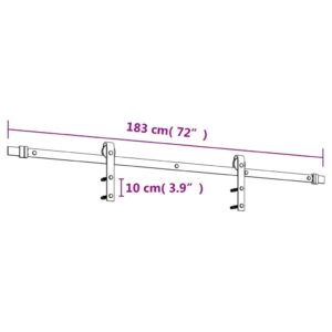 vidaXL Skjutdörr med beslag 90x210 cm massiv furu - Bild 12