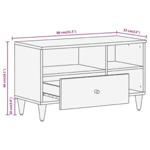 vidaXL Tv-bänk 80x33x46 cm massivt mangoträ - Bild 11