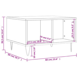 vidaXL Soffbord vit 60x50x36,5 cm konstruerat trä - Bild 9