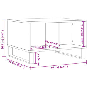 vidaXL Soffbord vit 60x50x36,5 cm konstruerat trä - Bild 9