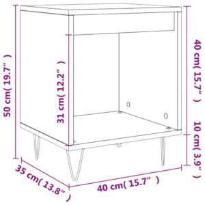 vidaXL Sängbord 2 st vit 40x35x50 cm konstruerat trä - Bild 10