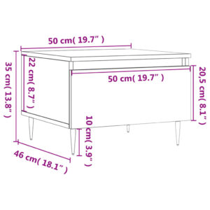 vidaXL Soffbord 2 st vit 50x46x35 cm konstruerat trä - Bild 12