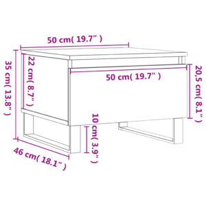 vidaXL Soffbord 2 st rökfärgad ek 50x46x35 cm konstruerat trä - Bild 12