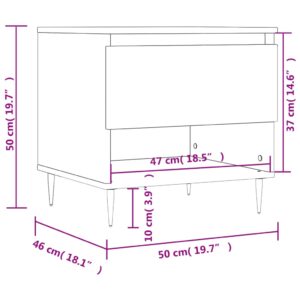 vidaXL Soffbord 2 st vit 50x46x50 cm konstruerat trä - Bild 12