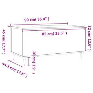 vidaXL Soffbord betonggrå 90x44,5x45 cm konstruerat trä - Bild 11