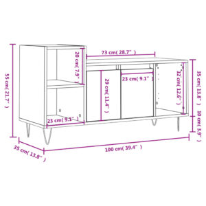 vidaXL TV-skåp sonoma-ek 100x35x55 cm konstruerat trä - Bild 12