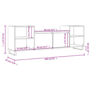 vidaXL Tv-bänk sonoma-ek 160x35x55 cm konstruerat trä - Bild 11