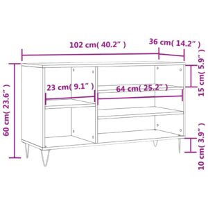 vidaXL Skohylla sonoma-ek 102x36x60 cm konstruerat trä - Bild 10