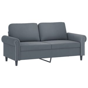 vidaXL Soffa 2-sits mörkgrå 140 cm sammet - Bild 2