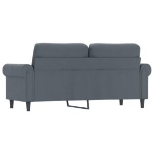 vidaXL Soffa 2-sits mörkgrå 140 cm sammet - Bild 5