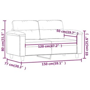 vidaXL 2-sitssoffa gräddvit 120 cm konstläder - Bild 8