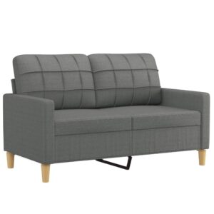 vidaXL Soffa 2-sits mörkgrå 120 cm tyg - Bild 2