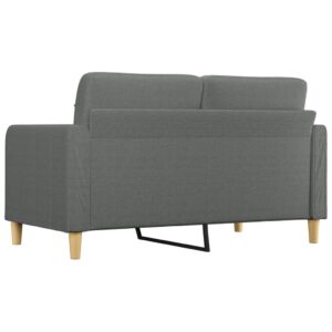 vidaXL Soffa 2-sits mörkgrå 140 cm tyg - Bild 5