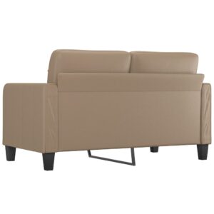 vidaXL 2-sitssoffa cappuccino 140 cm konstläder - Bild 5