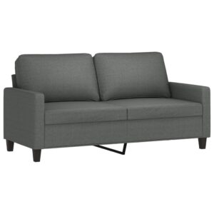 vidaXL Soffa 2-sits mörkgrå 140 cm tyg - Bild 2