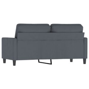 vidaXL Soffa 2-sits mörkgrå 140 cm sammet - Bild 5