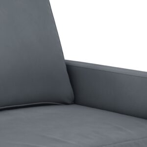 vidaXL Soffa 2-sits mörkgrå 140 cm sammet - Bild 6