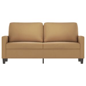 vidaXL Soffa 2-sits brun 140 cm sammet - Bild 3