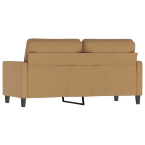 vidaXL Soffa 2-sits brun 140 cm sammet - Bild 5