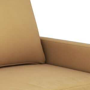 vidaXL Soffa 2-sits brun 140 cm sammet - Bild 6