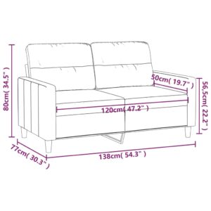 vidaXL 2-sitssoffa brun 120 cm tyg - Bild 8