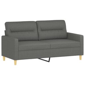 vidaXL Soffa 2-sits mörkgrå 140 cm tyg - Bild 2