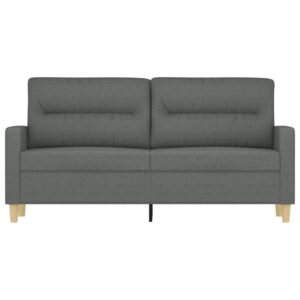 vidaXL Soffa 2-sits mörkgrå 140 cm tyg - Bild 3