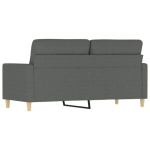 vidaXL Soffa 2-sits mörkgrå 140 cm tyg - Bild 5