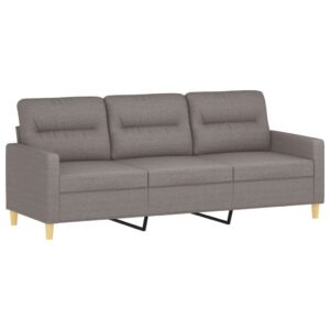 vidaXL 3-sitssoffa taupe 180 cm tyg - Bild 2