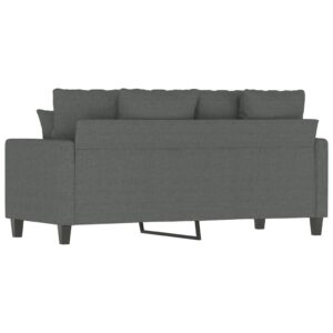 vidaXL Soffa 2-sits mörkgrå 140 cm tyg - Bild 5