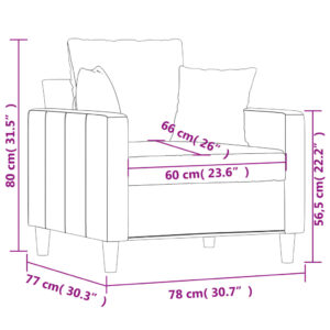 vidaXL Fåtölj Gul 60 cm sammet - Bild 8