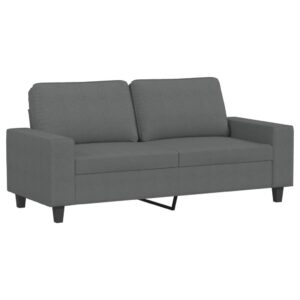 vidaXL Soffa 2-sits mörkgrå 140 cm tyg - Bild 2