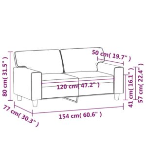 vidaXL 2-sitssoffa svart 120 cm konstläder - Bild 8