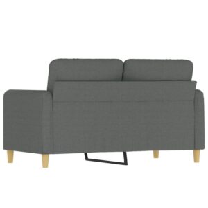 vidaXL Soffa 2-sits mörkgrå 120 cm tyg - Bild 5