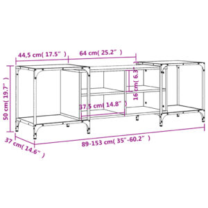 vidaXL Tv-bänk svart 153x37x50 cm konstruerat trä - Bild 10