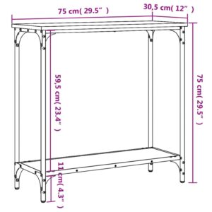 vidaXL Konsolbord svart 75x30,5x75 cm konstruerat trä - Bild 9