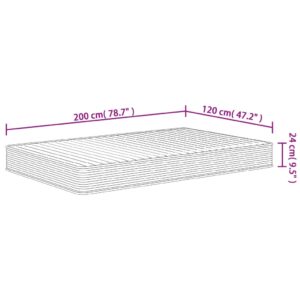 vidaXL Skummadrass medium mjuk 120x200 cm - Bild 7