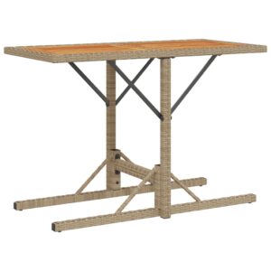 vidaXL Bistrogrupp med dynor 3 delar beige konstrotting - Bild 7