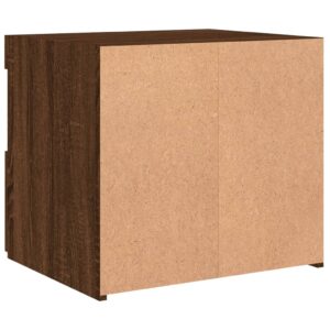 vidaXL Sängbord med LED-lampor 2 st brun ek 50x40x45 cm - Bild 11