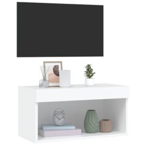 vidaXL TV-bänk med LED-belysning vit 60x30x30 cm - Bild 6