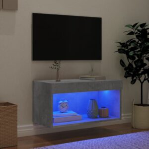 vidaXL TV-bänk med LED-belysning betonggrå 60x30x30 cm - Bild 3