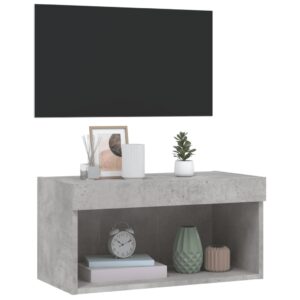 vidaXL TV-bänk med LED-belysning betonggrå 60x30x30 cm - Bild 6