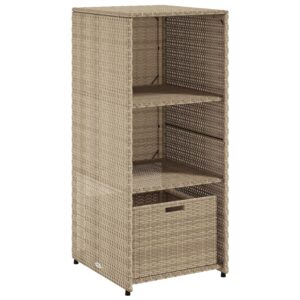 vidaXL Trädgårdsskåp beige 50x55x115 cm konstrotting - Bild 2