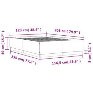 vidaXL Sängram vit 120x200 cm konstruerat trä - Bild 9